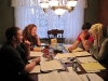 Student attorneys work on this year\'s mock trial case.